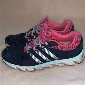 Adidas blue and pink walking running shoes women’s size 10